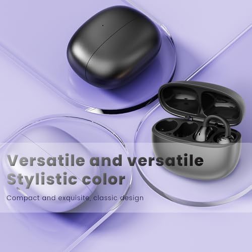 Elevate Your Audio Experience with Cutting-Edge Open Ear Clip Bluetooth 5.4 Earbuds – Ergonomic, IPX7 Waterproof Wireless Headphones Featuring 36-Hour Playtime, Built-In Microphone, and Stylish Purple Design for Active Lifestyles and Ultimate Comfort – Ideal for i OS & Android Users