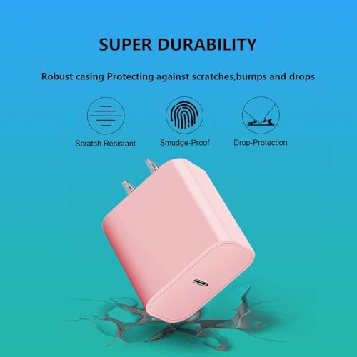 20 W USB C Fast Charging Block 3-Pack for Apple Devices – Compact Wall Adapter for i Phone 11-16, Apple Watch & i Pad – Sleek Purple Design for Enhanced Portability and Efficiency – Universal Compatibility for Optimal Performance