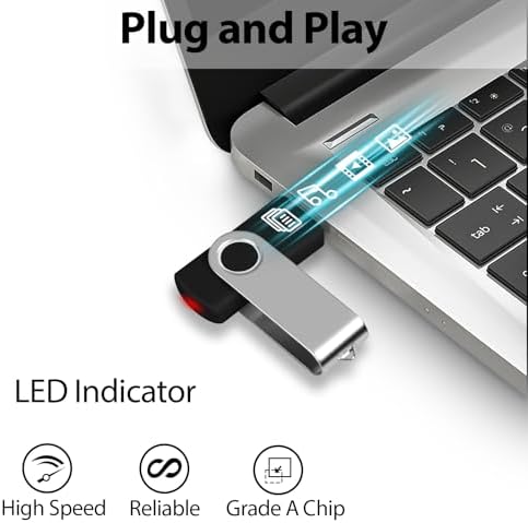 Vibrant 10-Pack 512 MB Swivel USB Flash Drives – Portable Memory Sticks for Effortless Data Storage, Durable Design with Mixed Colors for Easy Identification – Perfect for Students and Professionals on the Go!