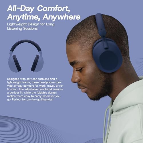 Gabba Goods Aura Elite Premium Wireless Over-Ear Headphones – Unmatched High-Resolution Audio with Built-In Mic, SD Card Compatibility & 6-Hour Battery Life – Perfect for Gamers, Travelers, and Professionals – Chic Black Design for Audiophiles and Everyday Users