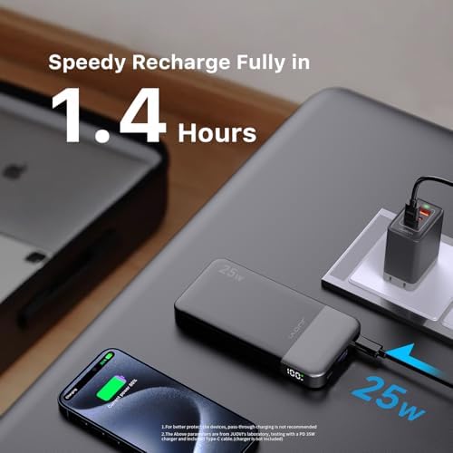 Compact 10000 m Ah Fast Charging Power Bank – 35 W Portable Charger with PD 3.0 & QC 4.0 – Lightweight Type-C & USB-A Compatible Battery Pack for i Phone, Samsung, i Pad – Ultimate Solution for On-the-Go Charging Efficiency