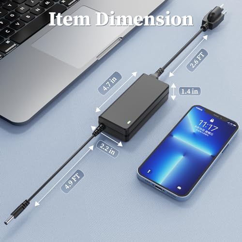 High-Efficiency 12 V 4 A Power Adapter for Shiatsu Neck & Back Massagers – Premium 2.3 M Cord for Optimal Flexibility & Rapid Charging – Perfect Replacement for Snailax, Nekteck & Comfier Models CF-2206 N, CF-2309 A, CF-2307 A, CF-5212, CF-5701, CF-6006 N – Enhance Your Massage Sessions with a Lightweight, Durable, and Reliable Design for Maximum Comfort and Performance