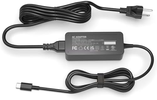 Premium 65 W USB-C Fast Charger for LG Gram Laptops – UL Listed Type C Adapter with 10 ft Cable for Enhanced Speed and Safety – Compatible with LG Gram 14″, 15″, 16″, and 17″ Series (Z90 Models) – Ideal for High-Performance Charging and Portability – Built-in PD Technology with Charging Indicator for Optimal Efficiency and Reliability – 30-Day Exchange Guarantee and 12-Month Replacement Support Included