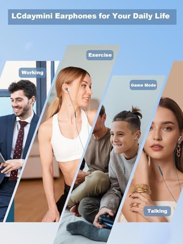 Elevate Your Audio Experience with LCdaymini USB C Earbuds – Premium Wired Headphones for i Phone 16, i Phone 15 Pro Max, Samsung Galaxy S25/S24/S23 Ultra & Google Pixel 9/8 – Immerse in High-Fidelity Sound, Enjoy Effortless Call Management with In-Line Microphone, Convenient Volume Control, and Ultra-Lightweight Design for All-Day Listening Comfort