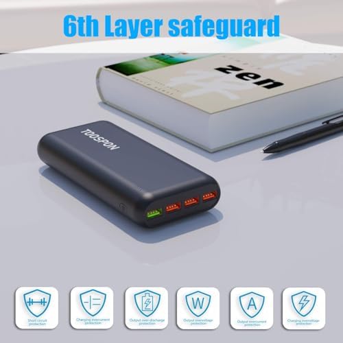 High-Capacity 50,000 m Ah Portable Power Bank – Fast Charging with QC 3.0 & PD 20 W, Dual USB-C/USB-A Outputs, LED Battery Indicator – Ultimate Multi-Device Charger for Smartphones, Tablets, Smartwatches, and Cameras – Travel Ready Power Solution