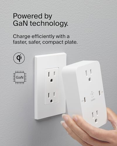Belkin Multi-Device Power Hub – Efficient USB-C Fast Charging Adapter for Mac Book Pro, Chromebook, i Phone 16/15/14, Samsung Galaxy S25 & Nintendo Switch 2 – Sleek White Design for Home & Office Use with Enhanced Safety Features