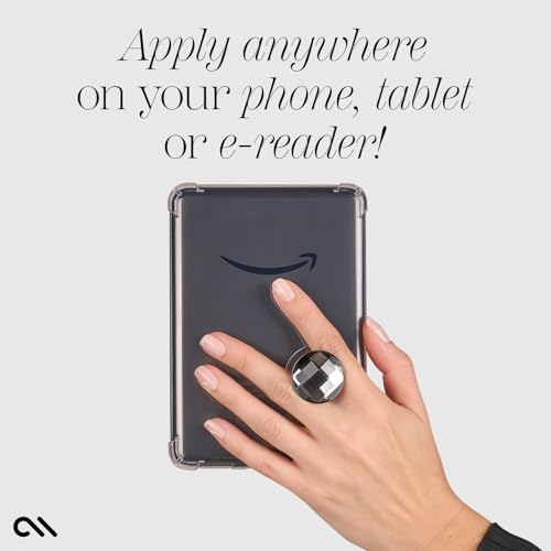 Case-Mate Minis – Cell Phone Stand/Grip – Suction Cup Cell Phone Holder [Removable for Wireless Charging] for iPhones, Android Smartphones, Kindles & More – Champagne Crystal – Enhanced Compatibility and Speed