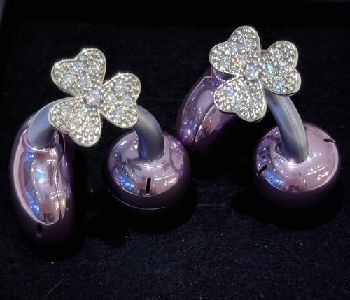 Transform Your Audio Experience with Kinglucky Crystal Bow Ear Cuffs – Stylish Clip-On Accessory for Open-Ear Headphones, Perfect for Upgrading Earbud Fashion and Comfort, Easy Installation, and Enhanced Compatibility for On-the-Go Lifestyles