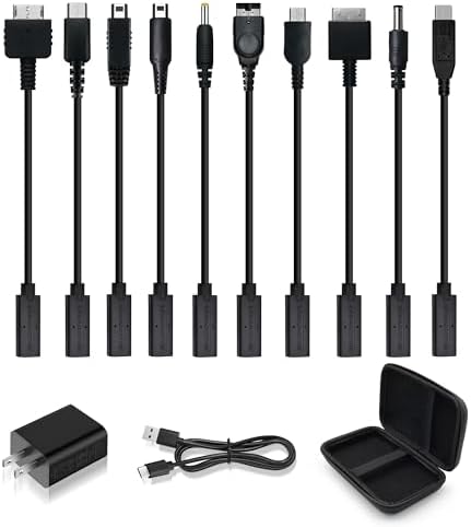 Universal Retro Gaming Power Supply Kit – Multi-Device Charging Adapter for VITA, NDSL, Wii U, PSP, GBA & More – Rapid Charge & Versatile Connectivity for Classic Game Lovers – Ultimate Power Solution for Seamless Gameplay Experience