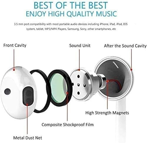 GAXIWILO MFi Certified Wired Earbuds – Dual Pack for i Phone, i Pad & Android Devices | Noise-Canceling Earphones with Built-In Mic & Inline Volume Control | Unmatched Comfort for Music Lovers & Active Users | Broad Compatibility with 3.5 mm Audio Devices | Perfect for Calls, Fitness, and Everyday Use