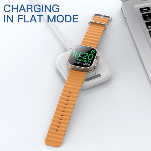 Elevate Your Apple Watch Charging Experience with Our Advanced Magnetic Dock – Ultra-Fast Charging Station for Series 2-10 and Ultra 1 2, Nightstand Mode Functionality, Compact Design for Travel, Superior Stability for Everyday Use, Effortless Power Delivery and Modern Aesthetic