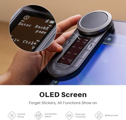 Revolutionize Your Creative Workflow with the HUION Keydial Mini Bluetooth Programmable Keypad – 5 Anti-Ghosting Keys and 18 Custom Shortcuts for Effortless Control on Drawing Tablets, PC, Mac Book, and More – Ultimate Wireless Flexibility and Ergonomic Comfort