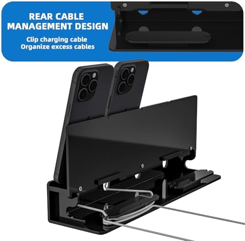 Cell Phone Stand, Multiple Phone Holder Organizer Stand for 4 Phones, Acrylic Desktop Mobile Phone Docking Station Charging Holder (Clear) – Enhanced Compatibility and Speed