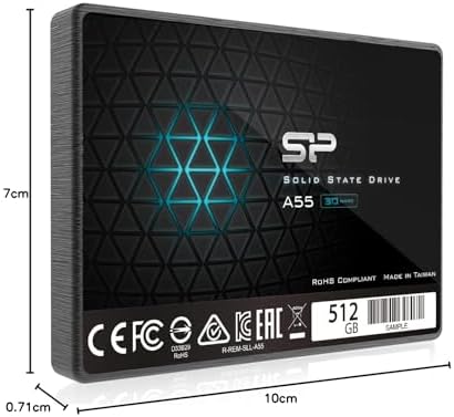 Transform Your Device with Silicon Power 1 TB SATA III SSD – High-Speed 3 D NAND Storage, SLC Cache Performance Boost, Compact 2.5″ Design for Seamless Upgrades and Enhanced Productivity