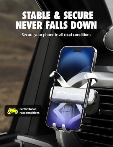 Bracketron Auto Grip Series Car Phone Holder – Effortless AC Vent Mount with Universal Compatibility & One-Handed Operation for Safe Driving