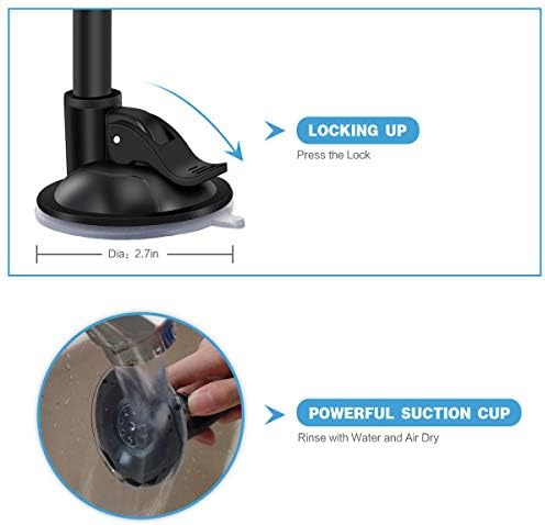 KIVO Universal Car Phone Mount – 29 cm Flexible Long Arm Holder for Dashboard & Windshield with One-Touch Access for i Phone, HTC, LG, Nexus, Nokia & GPS Devices – Ultimate Hands-Free Navigation Solution with 360-Degree Rotation and Sturdy Design