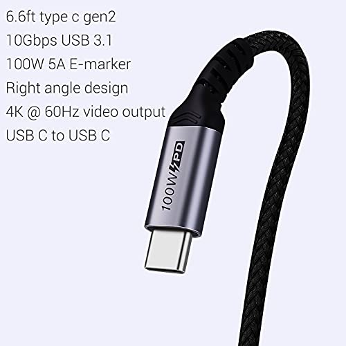 Right Angle Short USB 4 Cable Duo [1.5 FT] – 240 W Fast Charging & 40 Gbps Data Transfer with 8 K Video Support for i Phone 16, Mac Book & Galaxy S23 – Ideal for Compact Spaces and Enhanced Connectivity