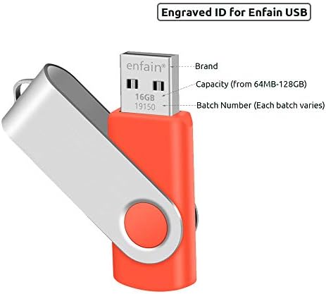 Enfain 10-Pack Red USB Flash Drives 16 GB – High-Speed USB 2.0 Memory Sticks with LED Indicator & 12 Labels for Easy Organization – Reliable & Portable Data Storage Solution for Professionals and Students