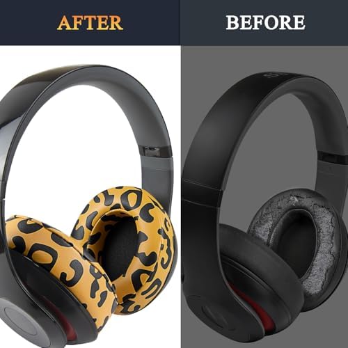 Transform Your Beats Studio Listening with Solo WIT Premium Replacement Ear Pads – Luxurious Soft Protein Leather Cushions Featuring Noise Isolation Memory Foam for Ultimate Comfort and Superior Sound Quality, Vibrant Orange Design for Enhanced Style with Studio 2 & 3 Headphones