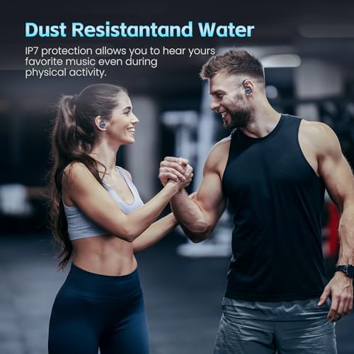 Premium Bluetooth 5.3 Waterproof Earbuds with Advanced Noise Cancellation – IPX7 Rated Sports Headphones for Ultimate Performance & Comfort – Ideal for Active Lifestyles, Smartphones & Laptops – Experience Unmatched Audio Clarity and Secure Fit