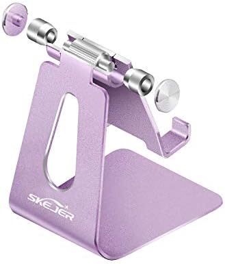 Adjustable Cell Phone Stand, Phone Holder,Tablet Stand Dock,Aluminum Desktop Compatible with iPhone 12 iPad,Samsung Galaxy,Google All Smart Phone/Tablets Under 10 in-Rose Gold + Royal Purple – Enhanced Compatibility and Speed