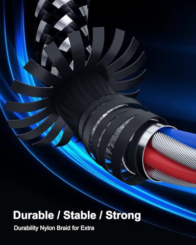 20FT USB C Cable 60W, Extra Long USB C to USB C Cable, Type C Charger Fast Charging Cord, Compatible with iPhone 16 15 Pro Max Plus, Samsung Galaxy, Pixel, iPad Pro/Air, MacBook Pro/Air – Enhanced Compatibility and Speed