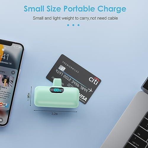Compact Pink Portable Charger for i Phone – 5000 m Ah PD Fast Charging Power Bank, Lightweight Mini Battery Pack Compatible with i Phone 14/14 Pro Max/13/13 Pro/12 Pro/11/XS/XR/X/8/7/6 – Stylish and Versatile Backup Solution for On-the-Go Power