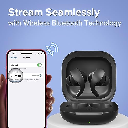Coby Sports True Wireless Earbuds with Secure-Fit Ear Tips | Premium Noise-Isolating In-Ear Headphones for Active Lifestyles | 12-Hour Playtime & Sweat-Resistant Design | Bluetooth Connectivity for Seamless Audio Experience | Stylish Gray Finish for Fitness Enthusiasts