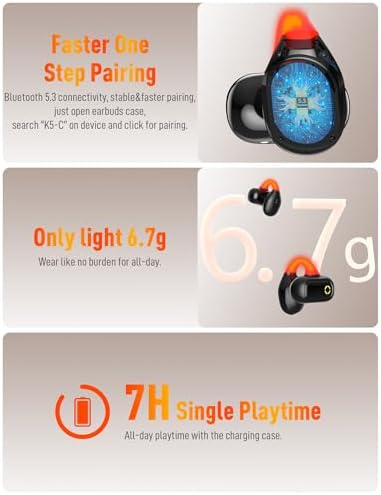 Revolutionary Bone Conduction Sports Earbuds with Integrated Night Safety Light – Advanced Bluetooth 5.3 Clip-On Headphones for Unmatched Comfort and Surrounding Awareness During Active Pursuits – Sweat-Resistant Design with Deep Stereo Bass, Ideal for i Phone 16 Series & Galaxy S24/S25 – Enhance Your Safety and Sound Experience!