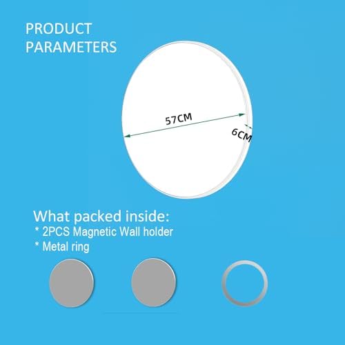 Sticky Magnetic Wall Holder for iPhone Magsafe, Wall Mount, Cradle for iPhone 15/14 / 13/12, pro, Mini, Pro Max, Pack of 2, with Metal Ring use for Android Phones – Enhanced Compatibility and Speed