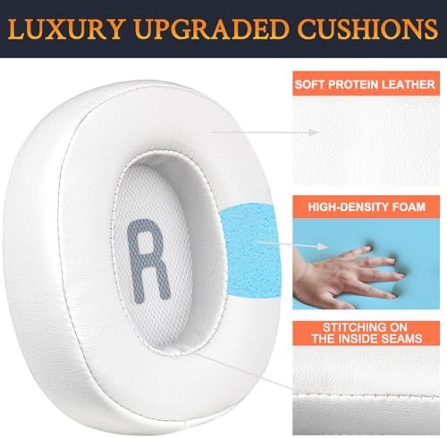 Premium SOULWIT Replacement Earpads for JBL Tune 700 Series – Soft Protein Leather & High-Density Foam Cushions in Sand Dune – Elevate Comfort & Sound Isolation for Wireless Over-Ear Headphones – Effortless Installation & Enhanced Durability