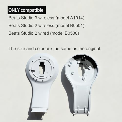 Upgrade Your Beats Studio 3 & Studio 2 Wireless Headphones with Yzcc SX Premium Inner Panel Replacement – OEM-Compatible White Shell for Superior Sound Enhancement and Design Restoration – Easy Installation, Long-Lasting Durability, and Perfect Fit for Audiophile Quality