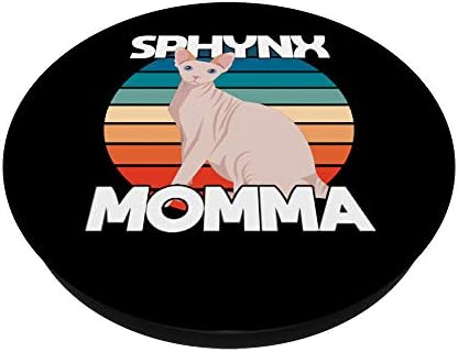 Whimsical Hairless Sphynx Momma Pop Socket – Customizable Phone Grip Accessory for Cat Lovers, Stylish and Functional Design, Perfect Gift for Tech Enthusiasts and Feline Fans – Durable, Swappable Grip for Enhanced Stability and Hands-Free Use