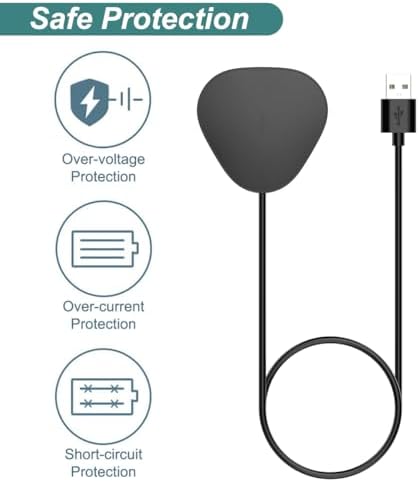 Magnetic Wireless Charging Dock for Sonos Roam & Roam SL – Fast Charging Station with 4.9 ft Cable for Optimal Audio Performance – Sleek Black Design for Effortless Power Management and Enhanced Compatibility