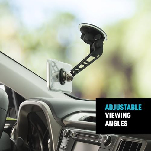 Transform Your Driving Experience with the Nite Ize Steelie Windshield Mount – Superior Magnetic Phone Holder for Effortless Access to GPS and Calls – Premium Compatibility with Mag Safe and Most Smartphones – Quick Squeeze Design for Instant Attachment – 360-Degree Rotation for Optimal Viewing – Durable and Easy to Install Car Accessory for Enhanced Safety and Convenience
