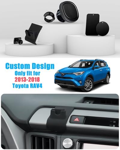 Revolutionize Your Driving Experience with the Custom Magnetic Car Phone Holder for Toyota RAV4 (2013-2018) – Hands-Free Navigation & Adjustable Stand for All Smartphones, Including i Phone – Superior Stability and Easy Installation for Ultimate Safety and Convenience