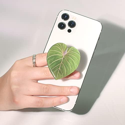 Tropical Leaf Mag Safe-Compatible Collapsible Phone Grip Stand – Chic Acrylic Smartphone Accessory for Optimal Stability and Comfort, Ideal for Hands-Free Viewing and On-the-Go Convenience (Crystallinum Dark)