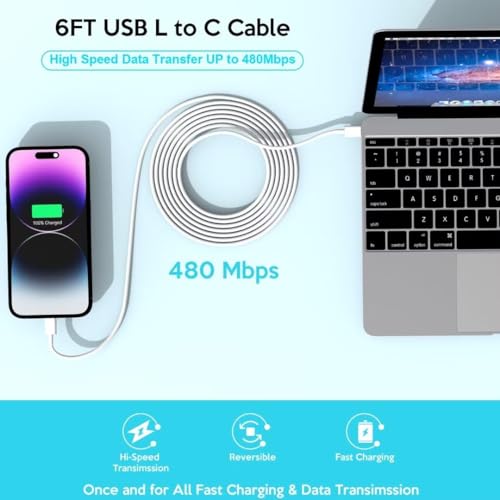 Enhanced Speed and Versatility: Dual-Pack Fast Charging i Phone Charger with 6 FT USB-C to Lightning Cable – Compatible with i Phone 14 Pro Max, 14 Plus, 13 Pro, 12 Mini, 11, XS, XR, X & i Pad – Efficient Power Delivery for Home and Travel