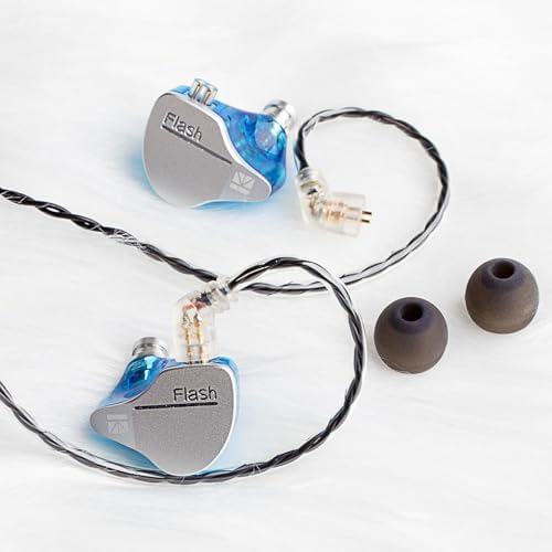 Transform Your Sound Journey with keephifi KBEAR Flash Hi-Fi Earphones – Premium Dual Driver Hybrid In-Ear Monitors in Stunning CNC Aluminum Alloy, Featuring Detachable 2 PIN-C Cable for Customization and Ergonomic Comfort for Extended Listening Sessions (Purple, Without Mic)