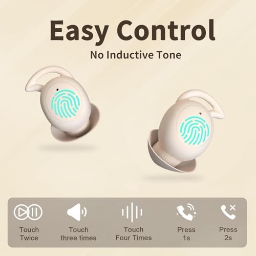 Ultimate Comfort Bluetooth Sleep Earbuds – Advanced Noise Cancellation for Side Sleepers – 24 d B Sound Isolation for Enhanced Sleep Quality – Lightweight Travel-Ready Design for Uninterrupted Rest Anytime – Experience Serenity with Wireless Connectivity and Ergonomic Fit