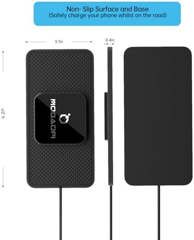 Magnetic Wireless Car Charger Pad – 15 W Fast Charging Solution for i Phone 12-16 Series with Mag Safe Compatibility, 30 cm Cable for Easy Installation, Durable Design with Overheat Protection – Effortless On-the-Go Power for Your Device