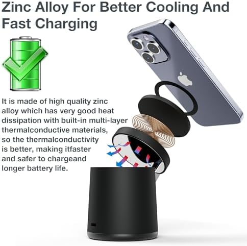 2025 Enhanced 3-in-1 Apple Charging Station: Adjustable Wireless Dock with Fast Charging for i Phone 16/15/14/13/12 Pro Max, Apple Watch, and Air Pods – Eco-Friendly, Portable Design for Ultimate Convenience and Productivity