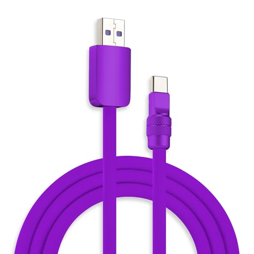 Chubbycable Chubby 2.0 Premium Fast Charging Cable – 240 W Power Delivery, 4.9 ft Type-C to Type-C Silicone Cord, Tangle-Free Design in Eye-Catching Red for Optimal Data Transfer and Enhanced Durability