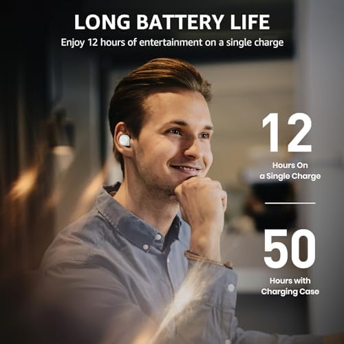 TOZO T6 Bluetooth 5.3 Wireless Earbuds – Immersive Stereo Sound, 50-Hour Playtime, IPX8 Waterproof Design, Customizable EQ via App, Ergonomic Fit – Ideal for Active Lifestyles and Seamless Connectivity
