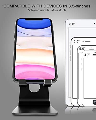 CreaDream Adjustable Cell Phone Stand, Phone Stand, Cradle, Dock, Holder, Aluminum Desktop Stand Compatible with Phone 13 12 Pro Max Charging, Accessories Desk, All Mobile Phones, Sierra Blue – Enhanced Compatibility and Speed