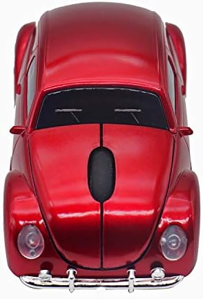 VW Beetle Wireless Sports Car Mouse – Fun & Functional 2.4 GHz Optical Mouse for Computers & Laptops, Ergonomic Design with LED Light, Glossy Finish, Perfect for Home & Office Use