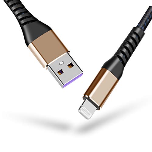 MFi Certified 16 ft Lightning Cable – 2 Pack Extra Long i Phone Charger for Ultimate Charging Flexibility, Fast Data Transfer, Durable Braided Design, Compatible with i Phone 12/11/11 Pro/11 Max/X/XS/XR/XS Max/8/7/6/5 S/SE and i Pad Mini/Air – Enhanced Performance in Blue