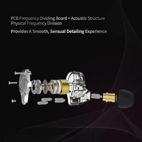 KZ ZS10 Pro Hybrid IEM Earphones – Ultimate 4 BA + 1 DD Driver System for Superior Audio Clarity, Premium Stainless Steel Finish, Customizable Detachable Cable, Perfect for Audiophiles, Musicians, and Gamers Seeking Unrivaled Hi-Fi Sound Quality, Ergonomic Lightweight Design for Extended Comfort in Any Listening Environment