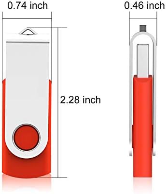 Alihelan 8 GB USB Flash Drive 5 Pack – Vibrant Swivel Memory Sticks with LED Indicator for Seamless Data Transfer, Ideal for Personal and Professional Use – USB 2.0 Portable Storage in Black, Red, Purple, Yellow, and White – Perfect for Easy File Sharing and Backup
