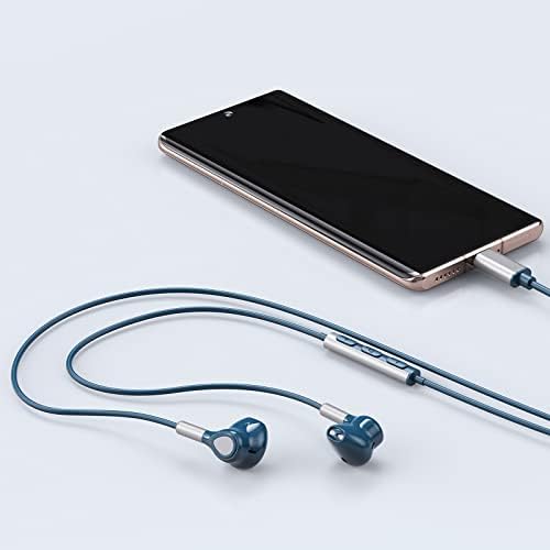 Premium USB C Earbuds for Samsung Galaxy, i Phone & Pixel | High-Fidelity Wired Headphones with Mic & Volume Control | Ultimate Comfort and Versatile Compatibility for Audiophiles and Professionals